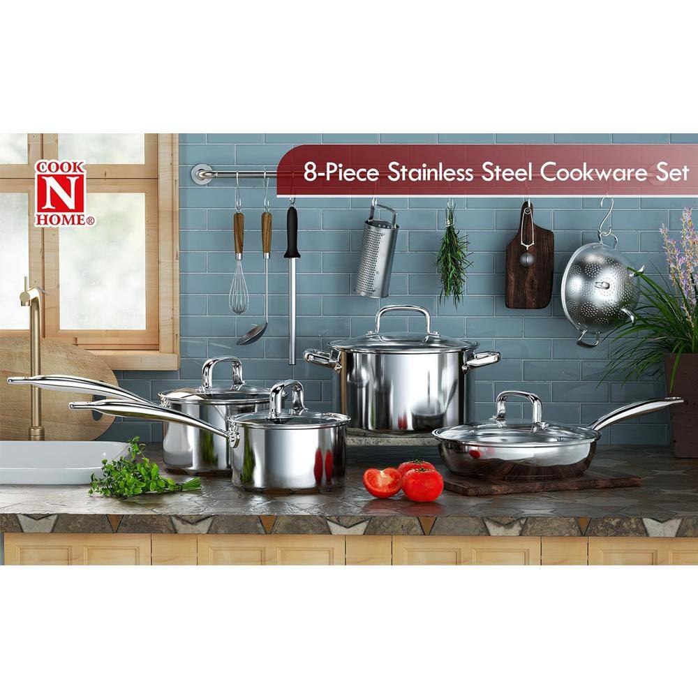 3-Quart Stainless Steel Saucepan with Glass Lid