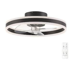 Preen 20 in. Integrated LED CCT Indoor Ceiling Fan Black