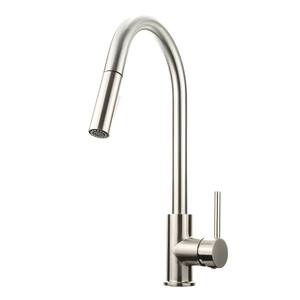 Olivi Single-Handle Deck Mount Standard Kitchen Faucet in Brushed Nickel