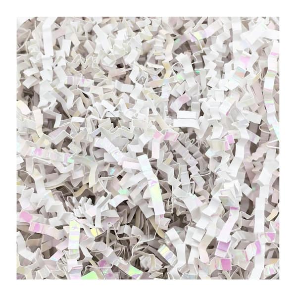 1/2 lb. Crinkle Cut White Paper Grass Gift Box Filler for Easter Wedding Shipping Decorations 10 L x 0.12 W
