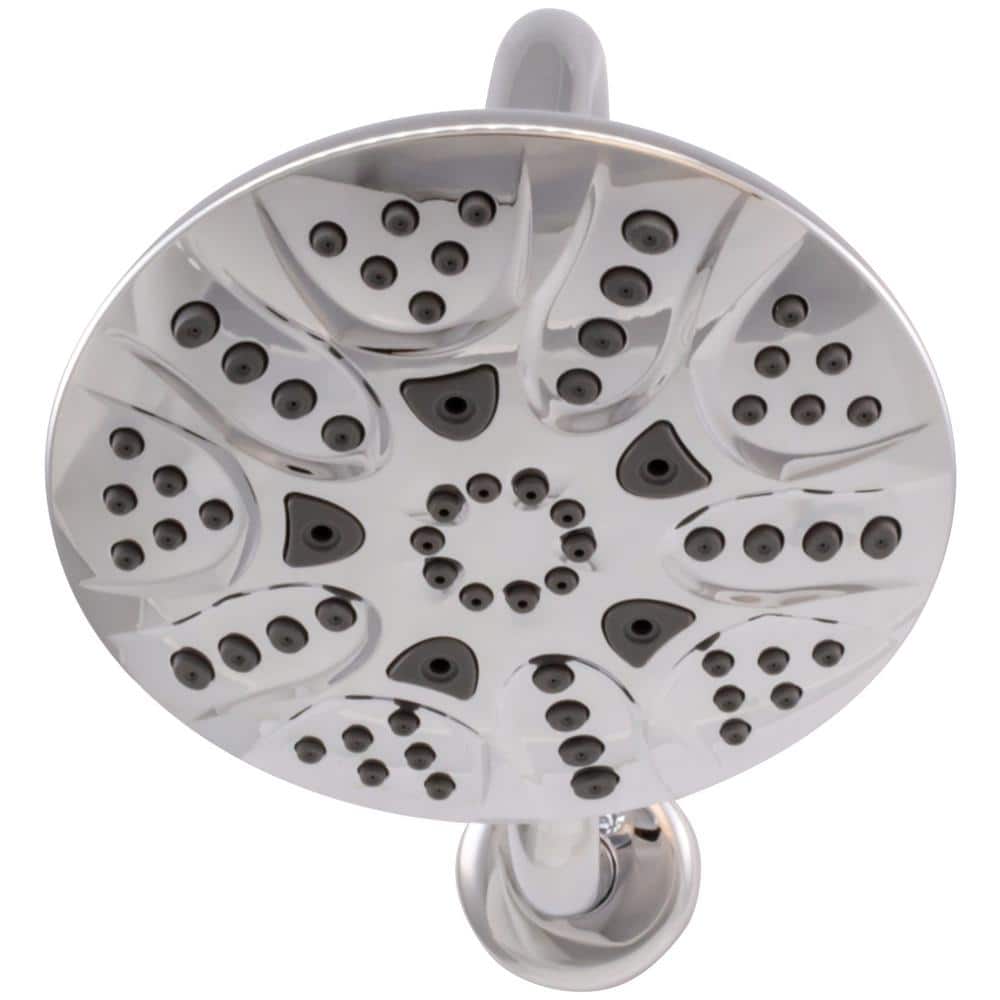 Large Round Chrome Wall Mounted 5-Function Shower Head