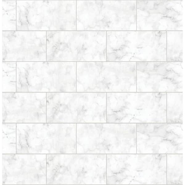 InHome Beige Metro Carrara Peel and Stick Wallpaper Sample