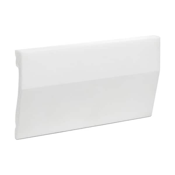 ORAC DECOR 1/2 in. D x 2-3/8 in. W x 4 in. L Primed White High Impact Polystyrene Baseboard Moulding Sample Piece