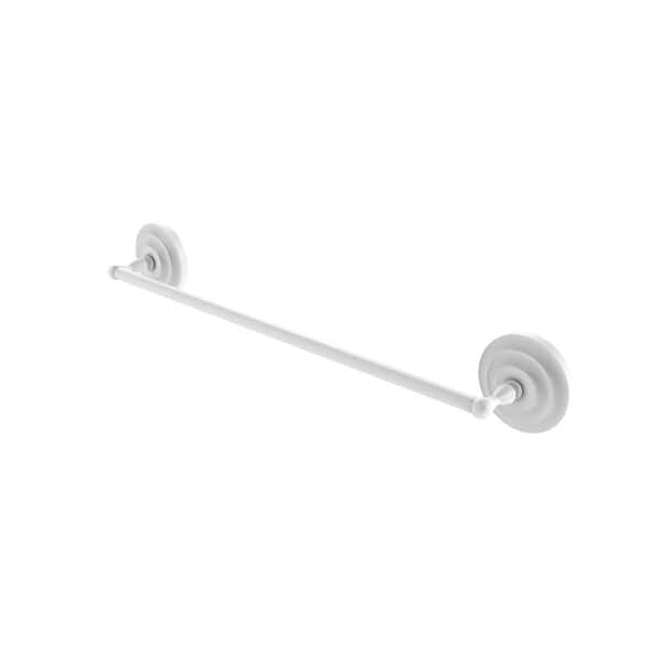 Allied Brass Que New Collection 24 in. Wall Mounted Towel Bar in Matte White
