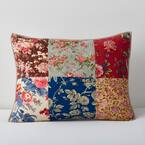 Ophelia Multicolored Floral Cotton Patchwork King Sham