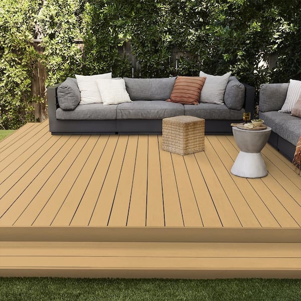 BEHR DECKplus - 1 gal. #SC-139 Colonial Yellow Solid Color Waterproofing Exterior Wood Stain