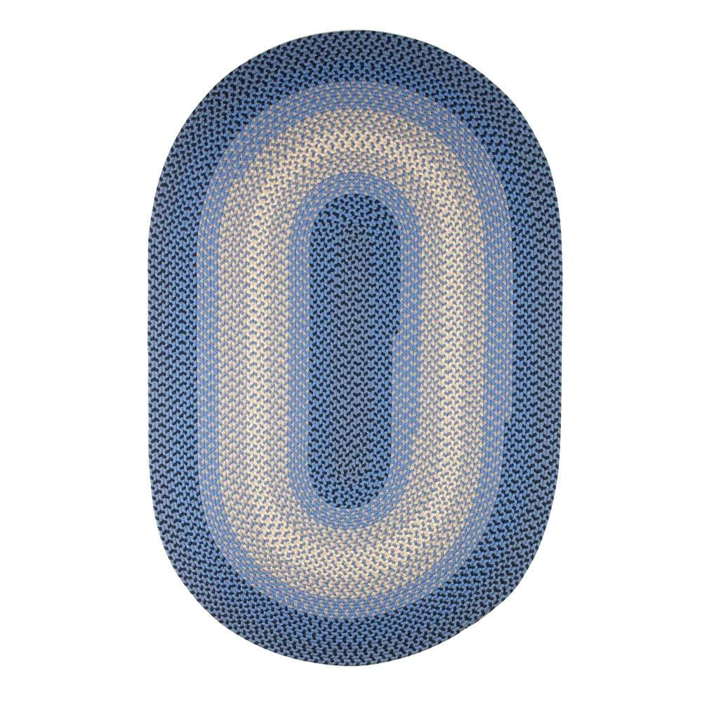 Rhody Rug Pioneer Blue Multi 8 ft. x 8 ft. Round Indoor/Outdoor Braided  Area Rug PI12R096X096 - The Home Depot