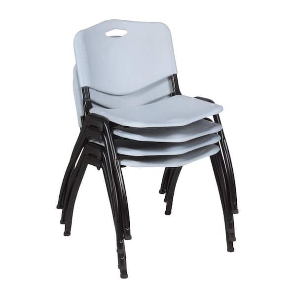 Regency Heights Grey Stack Chair (4-Pack)