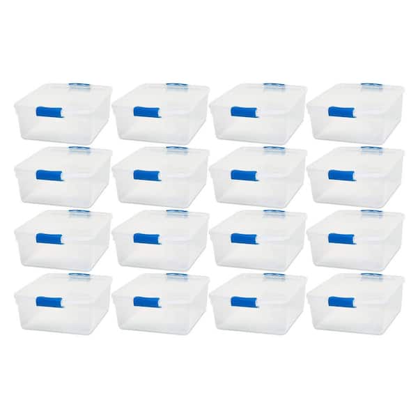 Homz 6 qt. Secure Latching Clear Plastic Storage Container Bin w/Lid (10-Pack)
