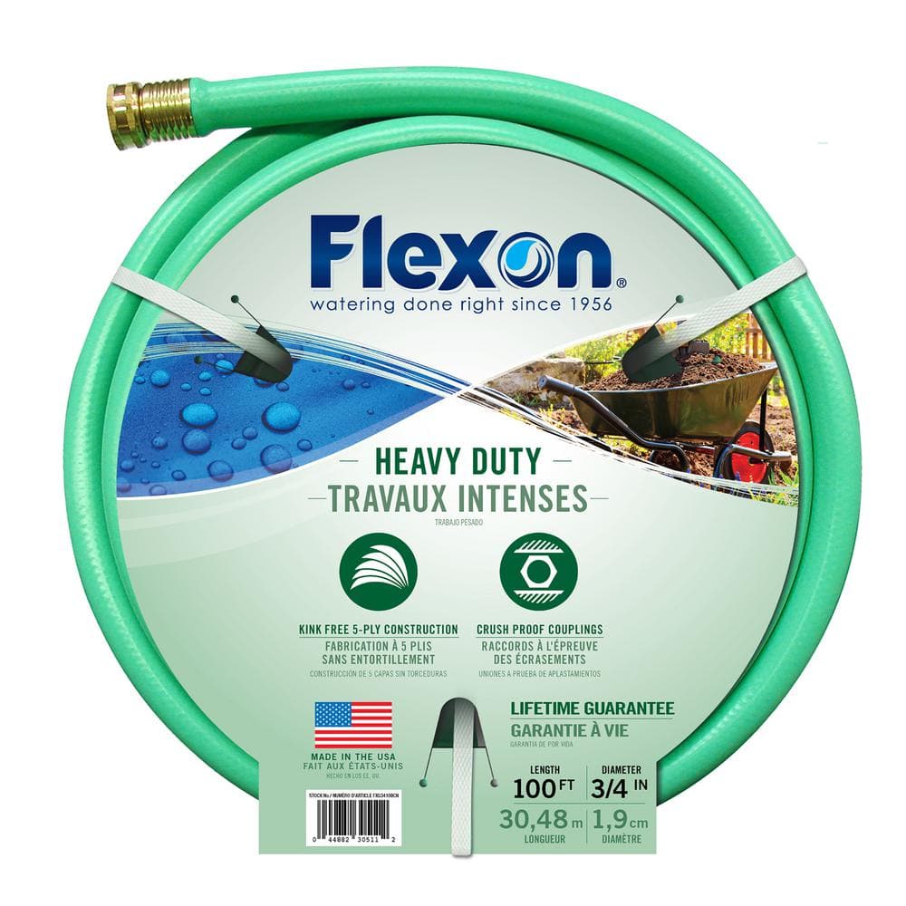 Flexon 34 X 100 Ft Heavy Duty Garden Hose Fxg34100 The Home Depot