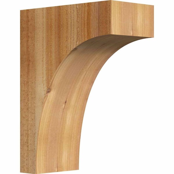 Ekena Millwork 6 in. x 12 in. x 16 in. Western Red Cedar Huntington Rough Sawn Corbel