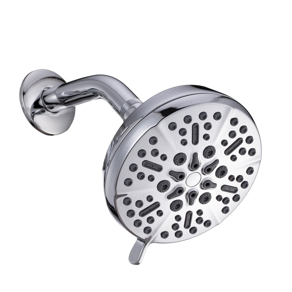 Tahanbath 5-spray Patterns With 2.5 Gpm 5 In. Wall Mount Rain Fixed 