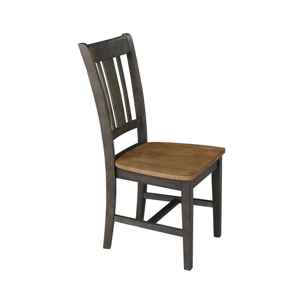 High Slat Solid Wood White Side Chair
