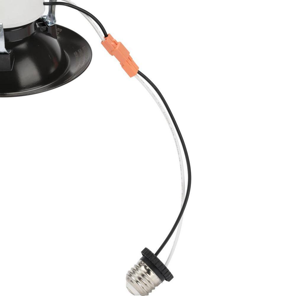 Black Aluminum 4-Inch Adjustable Eyeball LED Recessed Trim