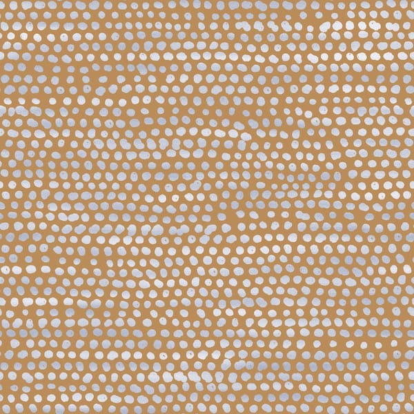 Tempaper Moire Dots Turmeric Peel and Stick Wallpaper (Covers 28 sq. ft.)