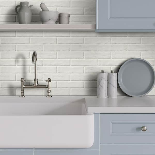 Stirling White Brick Matte White Porcelain Brick Look Tile Rectangle 2 x 10 in., Floor & Wall (515.2 sq. ft./pallet)