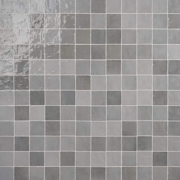 Ivy Hill Tile Kingston Gray 4 in. x 4 in. Glazed Ceramic Wall Tile