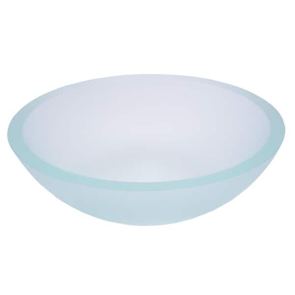 Frosted Crystal Tempered Glass Vessel Sink