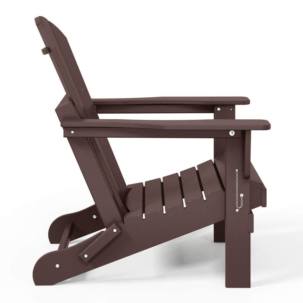 Dark Brown Moisture-Proof Finish Adirondack Chair Set of 2