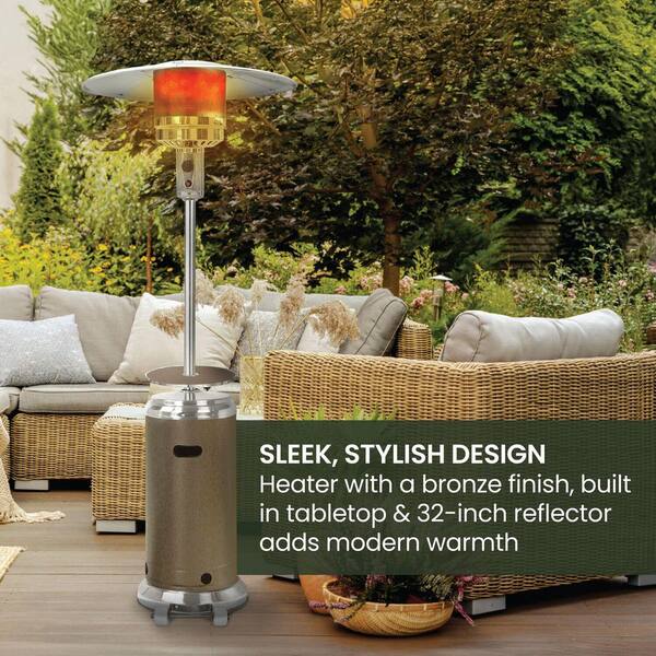 hanover mini umbrella table top patio heater hb AZ Heaters Hiland Stainless Steel Tabletop Propane Patio with Flame Add a touch of warmth for your smaller seating areas during the cooler months with 11 Hanover 2729-BTU 120-Volt Black Stainless