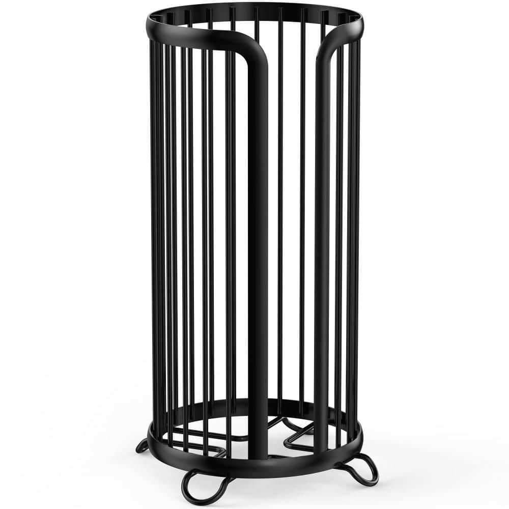 6.3 in. x 13.2 in. Toilet Paper Holder Stand Freestanding Toilet Tissue Organizer for Kithchen Bathroom, Black price history on PriceWatchPro
