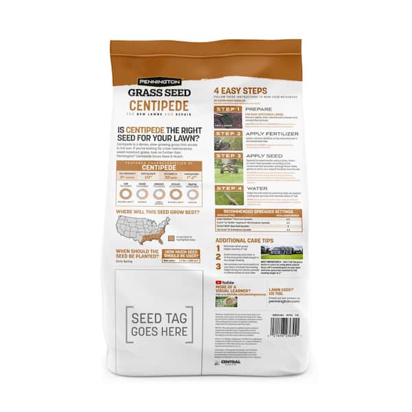 Pennington Centipede 5 lb. 2,000 sq. ft. Grass Seed and Pennington Centipede 5 lb. 2,000 sq. ft. Grass Seed and