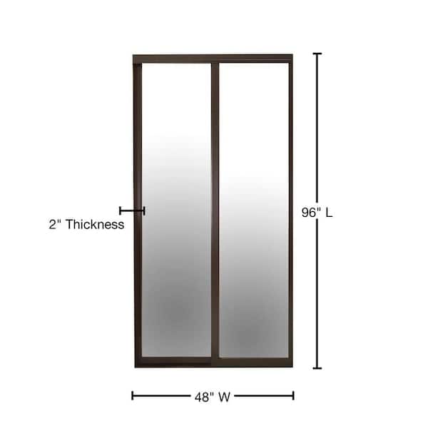 Contractors Wardrobe 48 in. x 96 in. Serenity Espresso Wood Frame