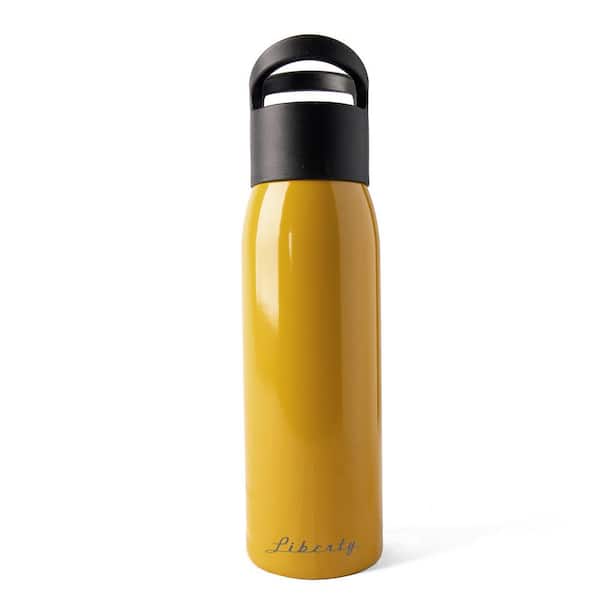 Liberty 24 oz. Dijon Reusable Single Wall Aluminum Water Bottle with  Threaded Lid 2461200000STBLK - The Home Depot