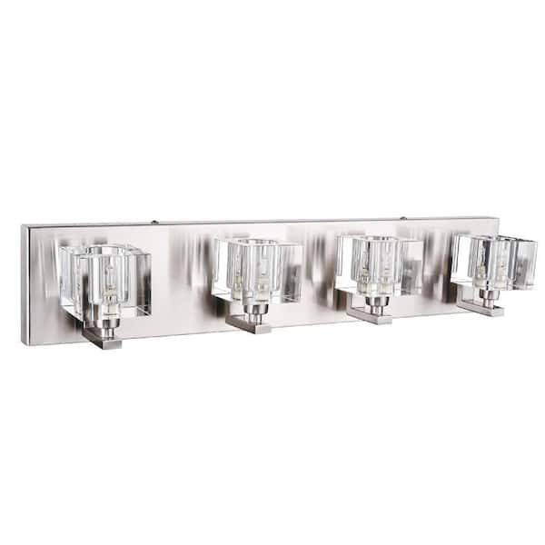 Unbranded Lawson 4-Light Chrome Wall Sconce
