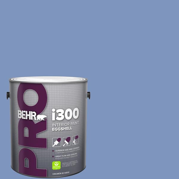 1 gal. #M540-5 Blue Satin Eggshell Interior Paint