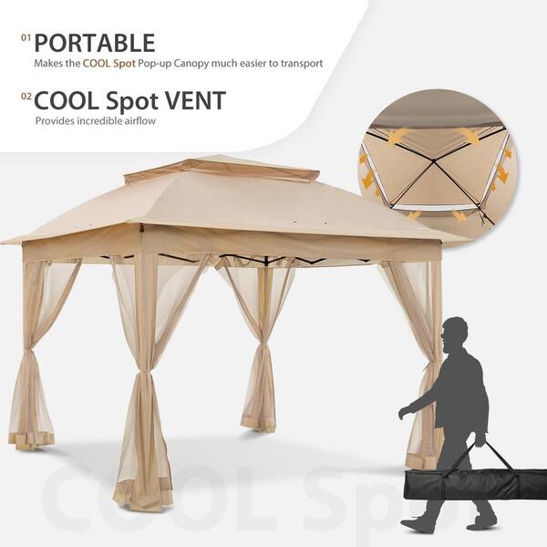 Have a question about COOS BAY 11 ft. x 11 ft. Khaki Steel