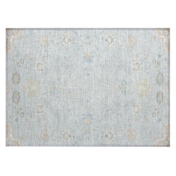 Chantille Machine Washable Indoor/Outdoor Abstract ACN2676 Sky 2 ft. x 3 ft. Accent Rug