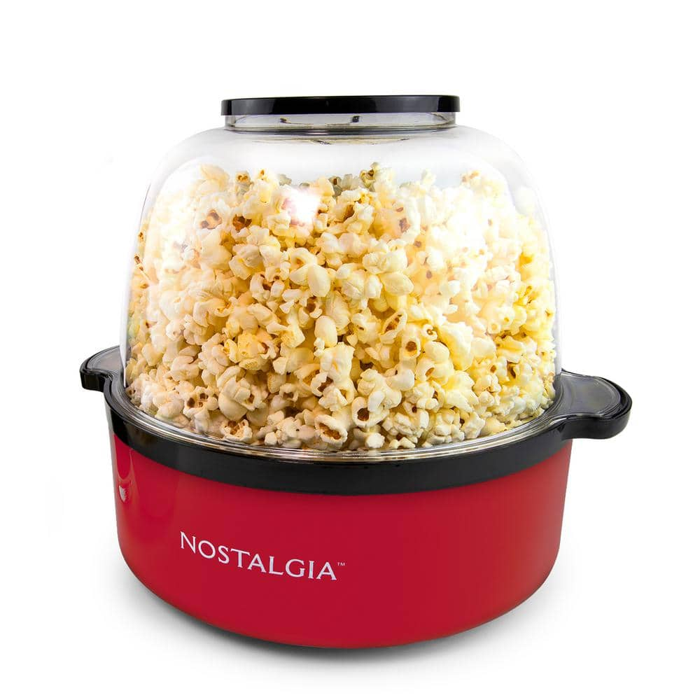 Nostalgia 750-Watt 192 oz. Stainless Steel Stirring Popcorn Machine ...