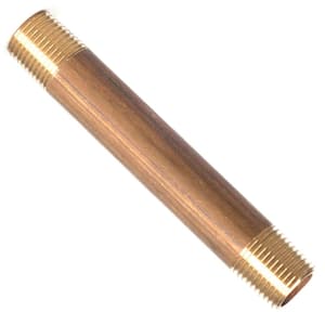 1/8 in. x 2-1/2 in. MIP Brass Nipple Fitting (5-Pack)