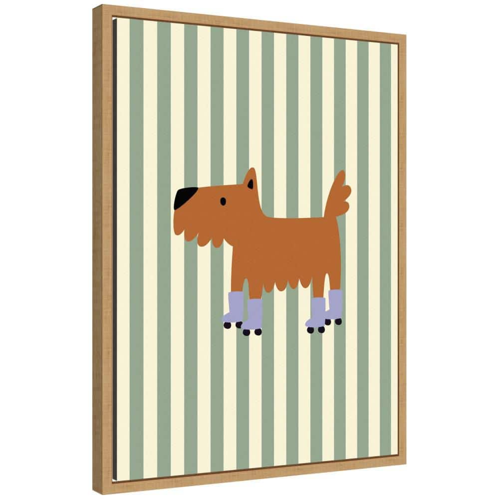 "Sylvie ""Skating Dog"" by Laura Moss Dogs Framed Glass Art Print 24 in. x 18 in." price history on PriceWatchPro