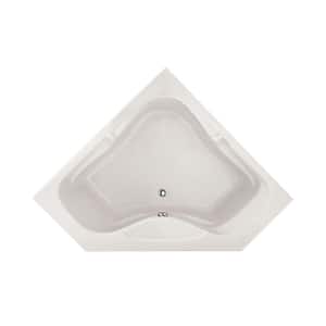 Lexington 60 in. Acrylic Corner Drop-In Air Bath Bathtub in White