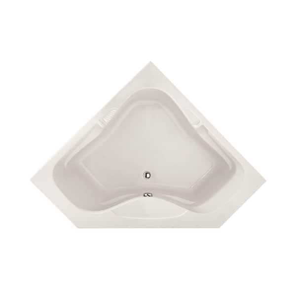 Hydro Systems Lexington 60 in. Corner Drop-in Bathtub in White