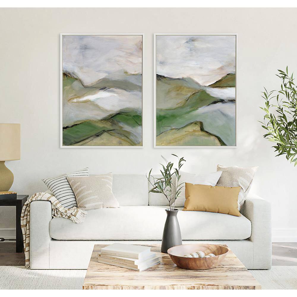 "Sylvie ""Whispers of the Hills 1 and 2"" by Nikita Jariwala 2 Piece White Framed Art Print Set 28 in. x 38 in." price history on PriceWatchPro