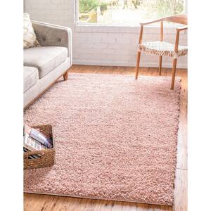 Davos Shag Dusty Rose Pink 10 ft. x 13 ft. Area Rug