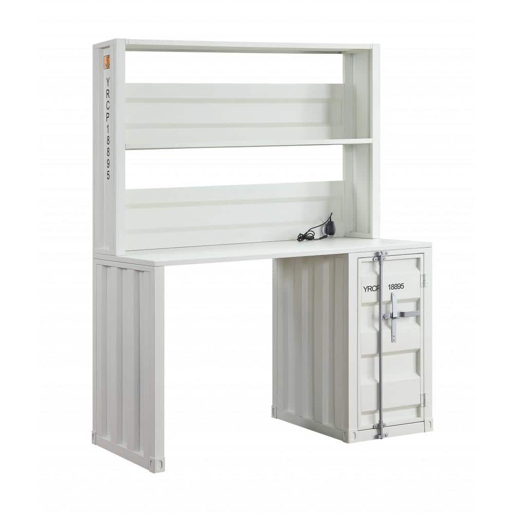 47 in. Rectangular White Metal Writing Desk price history on PriceWatchPro