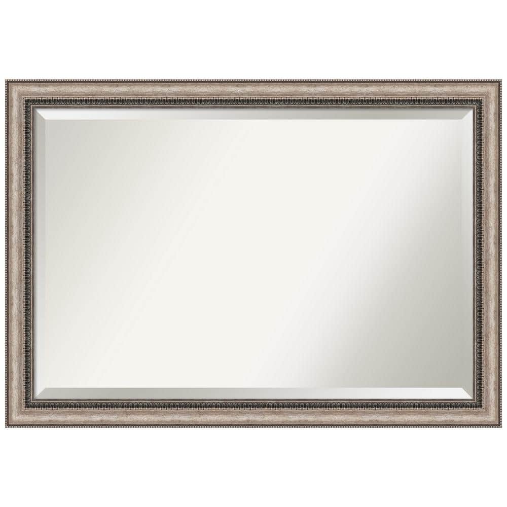 Lyla Ornate Silver and Bronze 40"x28" Traditional Wall Mirror