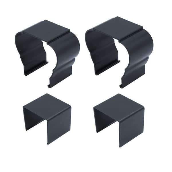 1.75 in. x 2.5 in. Black Aluminum Deck Rail Cut Collar Kit