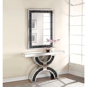 Large Rectangle Mirrored And Faux Gemstones Modern Mirror (47 in. H x 32 in. W)