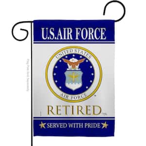 13 in. x 18.5 in. US Air Force Retired Garden Flag Double-Sided Armed Forces Decorative Vertical Flags