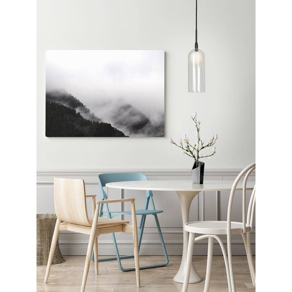 Black and Brushed Nickel Glass LED Pendant Light