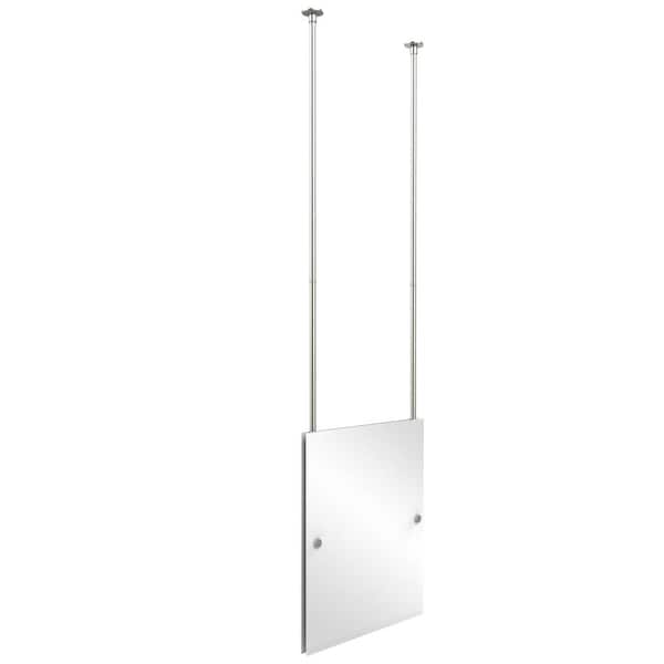 Allied Brass 21 in. x 26 in. Frameless Rectangle Ceiling Hung Mirror in Polished Nickel