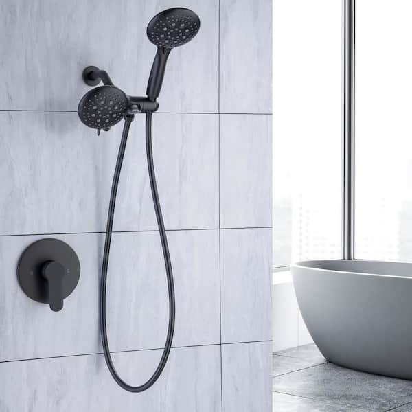 Staykiwi Single Handle 3 -Spray Patterns Shower Faucet 2.5 GPM with Pressure Balance Anti Scald in Matte Black