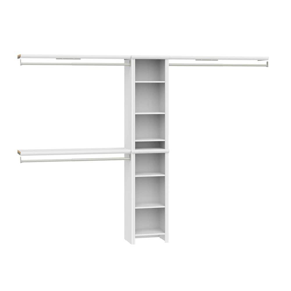 ClosetMaid Impressions 48.97-112.97 in. W White Adjustable 8-Shelf