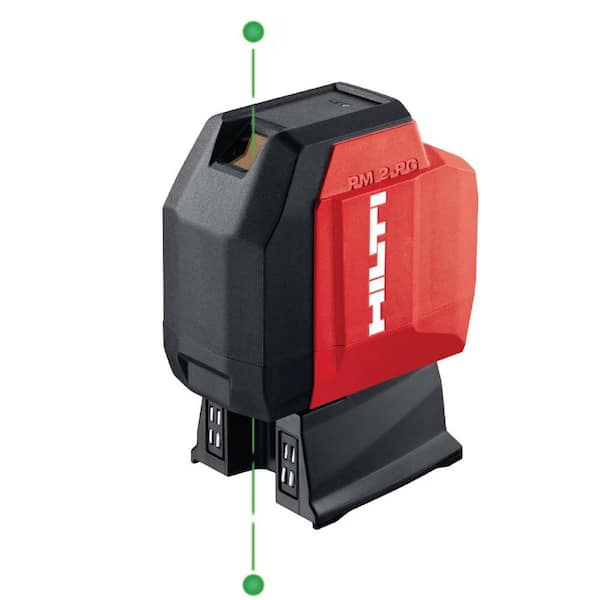 131 ft. PM 2-PG Green 2-Line Self Leveling Point Line Laser Level with (2) AA Batteries
