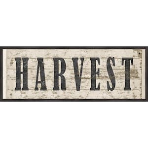 Harvest Wood Sign Framed Giclee Typography Art Print 42 in. x 16 in.